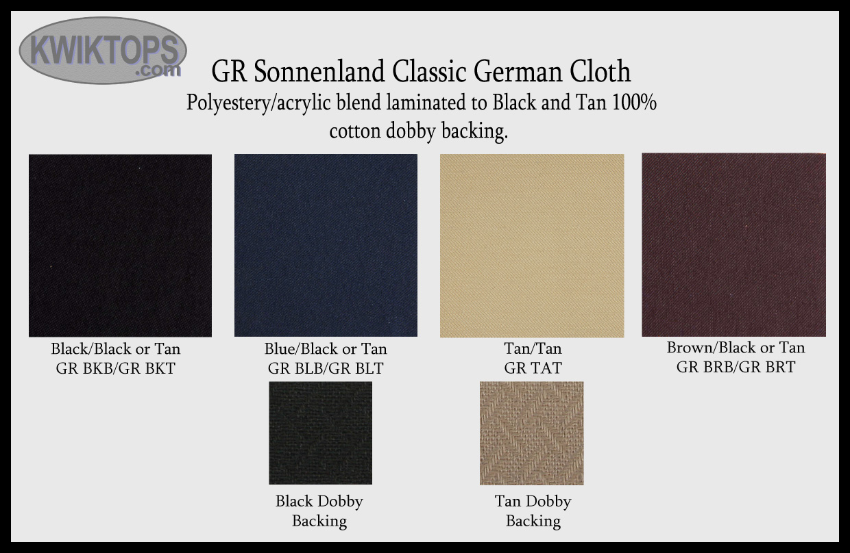 Sonnenland Classic German Cloth Top Material